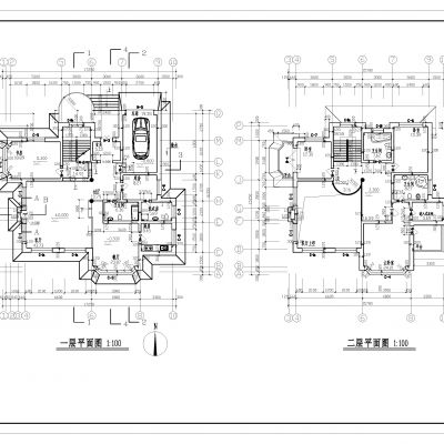 别墅CAD施工图+效果图