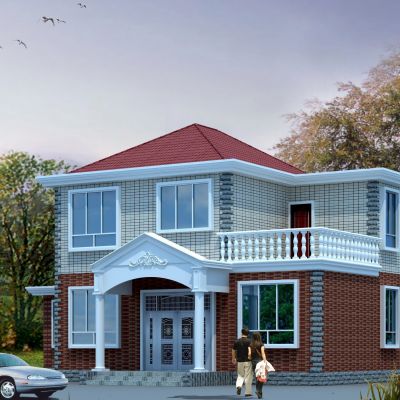 两层CAD施工图+效果图