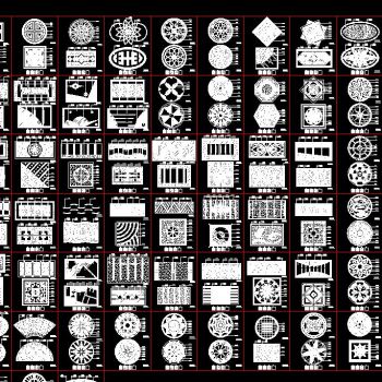 CAD各种地面拼图库