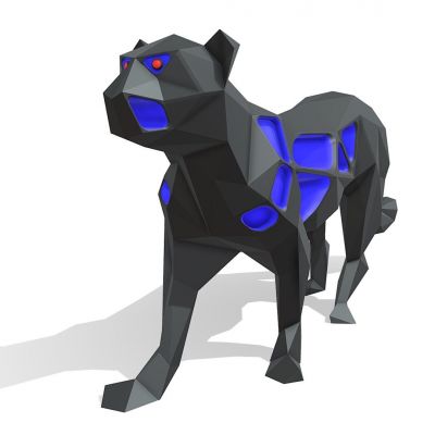 动物雕塑豹子摆件