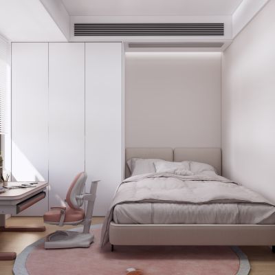 现代北欧原木风，儿童房