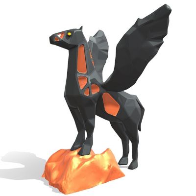 动物雕塑飞马摆件