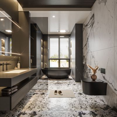 现代卫生间 马桶 花洒 浴室柜 洗脸盆 浴缸 淋浴房 坐便器 卫生间摆件