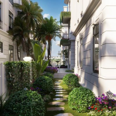 现代花园别墅室外