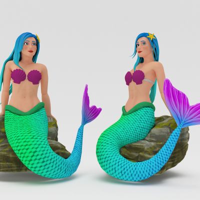 美人鱼雕塑摆件
