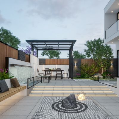 现代庭院别墅花园