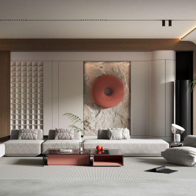 现代风格的客厅