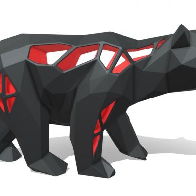 动物雕塑北极熊摆件