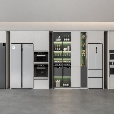 现代冰箱柜3D模型