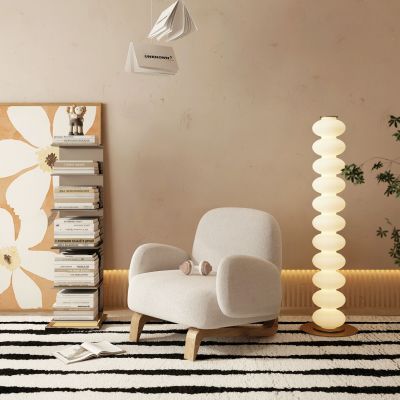 侘寂奶油风休闲椅