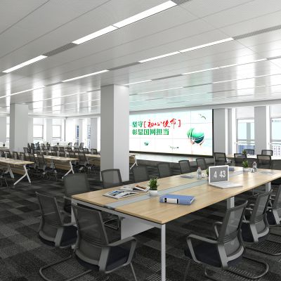 现代大报告厅，培训室，新媒体中心，会议室SU模型