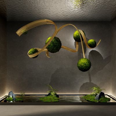 现代植物球编织吊饰