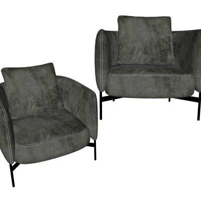 现代休闲沙发单人沙发SU模型