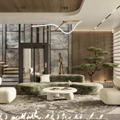 现代别墅客餐厅