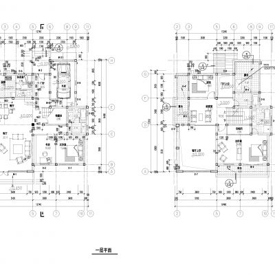 三层-12.74&14.49米-CAD施工图+效果图