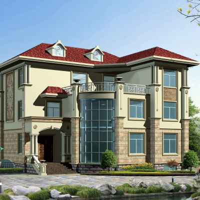 三层-15.40&13.60米-CAD施工图+效果图