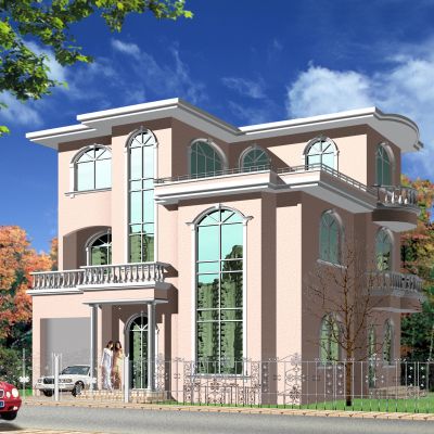 三层-12.00&09.00米-CAD施工图+效果图