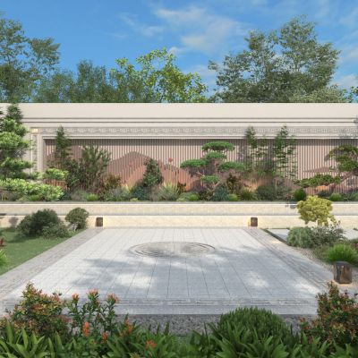 新中式别墅庭院景观