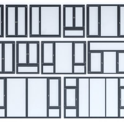 现代平开窗_玻璃窗_推拉窗