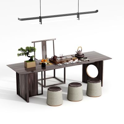 新中式茶桌椅组合