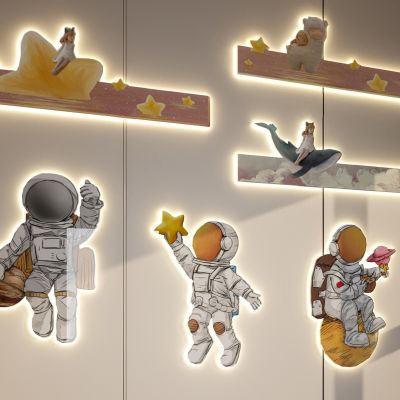 现代儿童房发光墙饰
