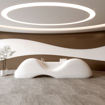 现代办公前台 公司前台 接待台 收银台 吧台 接待处 简约前台