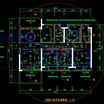 家装施工图平面图室内装修家装