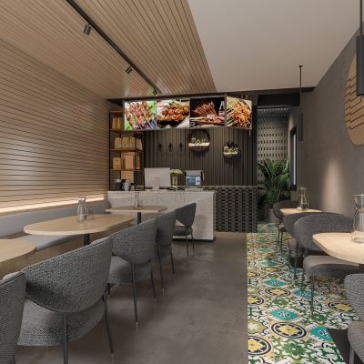 烧烤店,中式快餐店,现代风格快餐店,快餐店餐厅,卡座