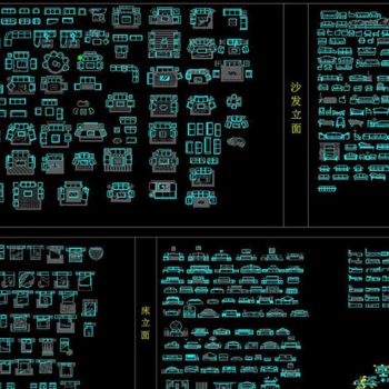 室内设计施工图cad图素材
