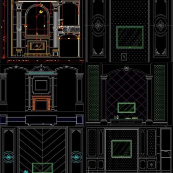 背景墙素材图库CAD