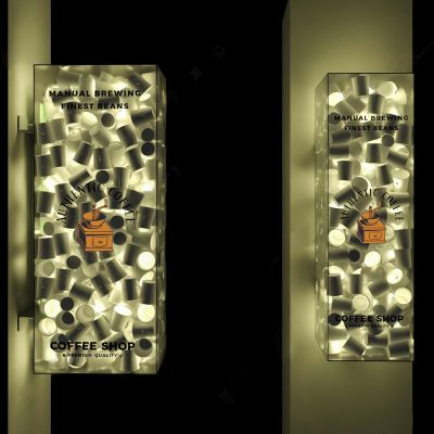 现代纸杯灯箱_网红灯箱_咖啡店灯箱_户外灯箱_侧招灯箱_店招灯箱