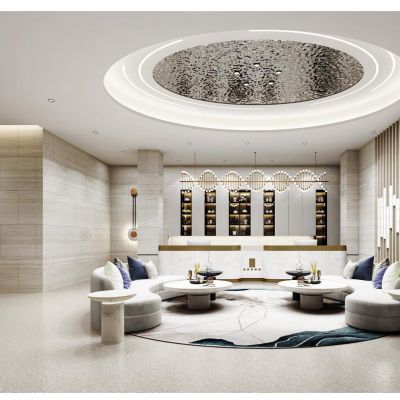 地下一层会所项目CAD施工图+效果图+物料单