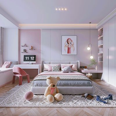 现代儿童房女孩房