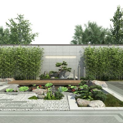新中式别墅庭院景观