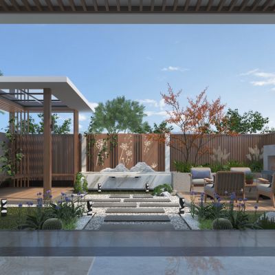 现代别墅庭院景观