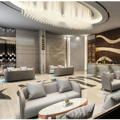 售楼处会所（泳池）项目CAD施工图+效果图+物料单