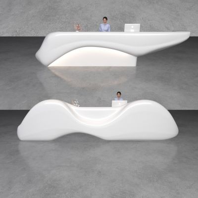 现代公司前台 接待台 异形前台