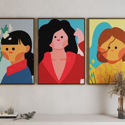 现代活力卡通海报挂画