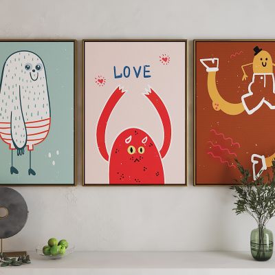 现代活力卡通海报挂画