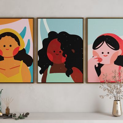 现代活力卡通海报挂画