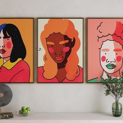 现代活力卡通海报挂画