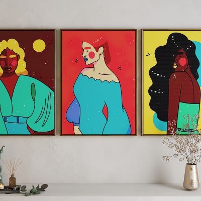 现代活力卡通海报挂画