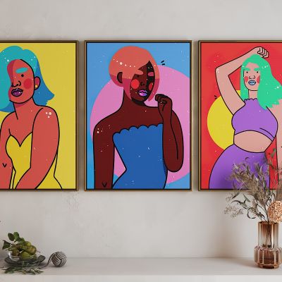 现代活力卡通海报挂画