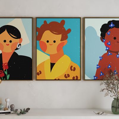 现代活力卡通海报挂画