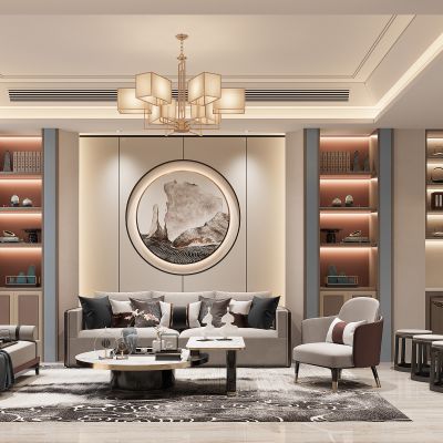 新中式地下室茶室