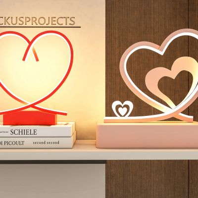 现代床头爱心小夜灯