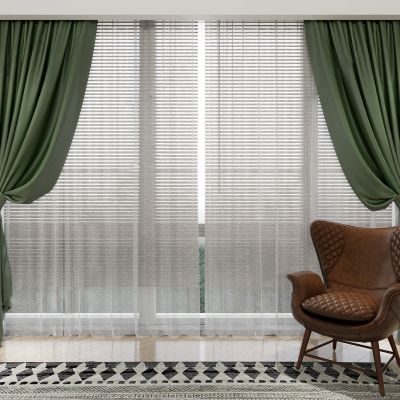 现代窗帘_纱帘_休闲椅