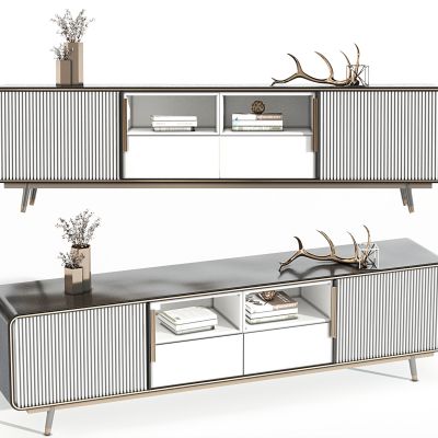 现代轻奢电视柜，装饰柜，边柜，电视柜，矮柜，端景柜，餐边柜，饰品，摆件