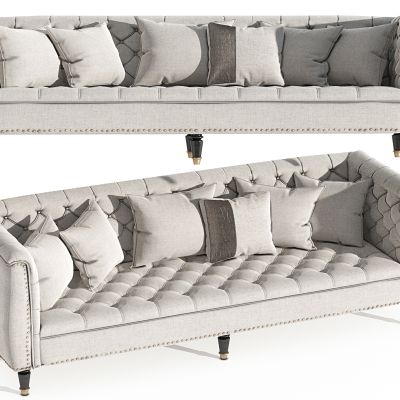 美式轻奢三人沙发，沙发，客厅沙发，抱枕，布艺沙发，皮质沙发，休闲沙发