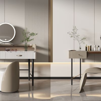 现代 妆台妆凳组合